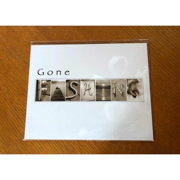 8x10 Fishing Alphabet Art Photograph - Picture 1 of 1